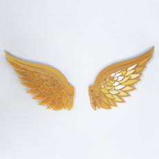 Nástěnná dekorace Angel Wings, 70 cm, zlatá - 3