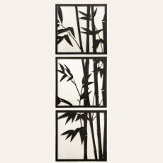 Nástěnná dekorace Bamboo, 45 cm, černá - 2