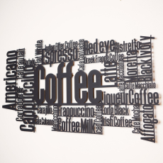 Nástěnná dekorace Coffee, 92 cm, černá - 3