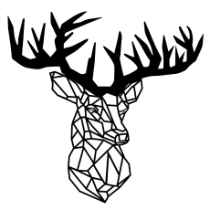 Nástěnná dekorace Deer, 50 cm, černá - 2