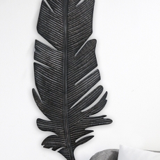 Nástěnná dekorace kovová Feder, 67 cm - 1