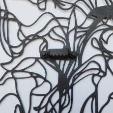 Nástěnná dekorace Metal Horse, 99 cm, černá - 3