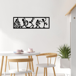 Nástěnná dekorace Musicians, 60 cm, černá