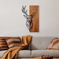 Nástěnná dekorace Red Deer, 58 cm, hnědá - 3