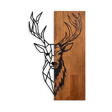 Nástěnná dekorace Red Deer, 58 cm, hnědá - 6