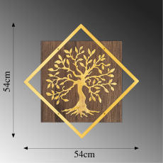 Nástěnná dekorace Tree, 54 cm, zlatá - 6