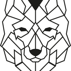 Nástěnná dekorace Wolf, 57 cm, černá - 2