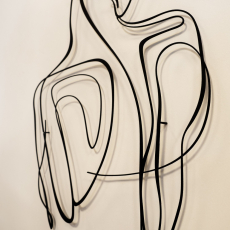 Nástěnná dekorace Woman Silhouette, 61 cm, černá - 3
