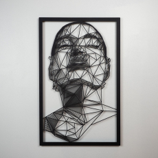 Nástenná dekorácia Antonietta, 80 cm, čierna - 2