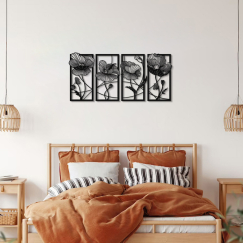 Nástenná dekorácia Blossom, 95 cm, čierna