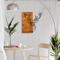 Nástenná dekorácia Deer, 58 cm, hnedá - 1