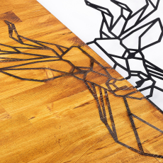 Nástenná dekorácia Deer, 58 cm, hnedá - 4