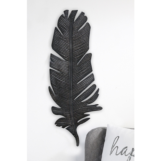 Nástenná dekorácia kovová Feder, 67 cm - 1