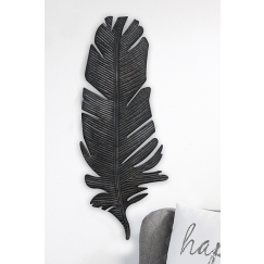 Nástenná dekorácia kovová Feder, 67 cm