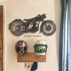 Nástenná dekorácia Moto Racer, 100 cm, čierna - 3