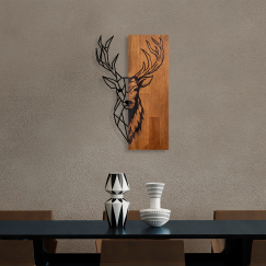 Nástenná dekorácia Red Deer, 58 cm, hnedá