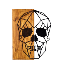Nástenná dekorácia Skull, 58 cm, hnedá - 2
