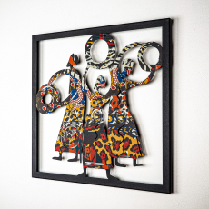 Nástenná dekorácia Triple Goddes. 45 cm, čierna - 3