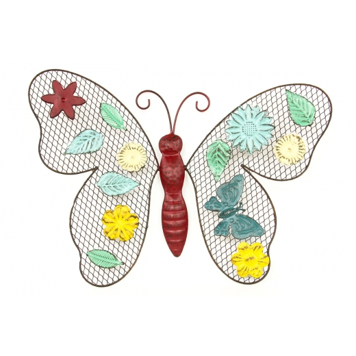 Nástenná kovová dekorace Butterfly, 34 cm - 1
