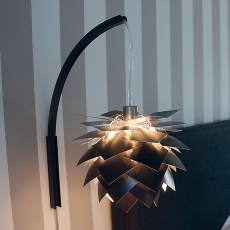 Nástěnná lampa PineApple XS, 22 cm, černá - 1