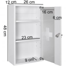 Nástěnná lékárnička Sofi, 48 cm, bílá - 4