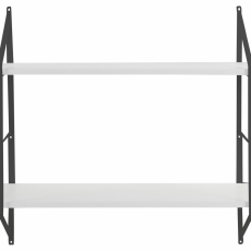 Nástenná polica Belfast, 76 cm, biela/čierna - 2