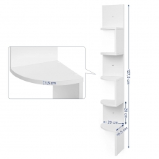 Nástenná polica Juny, 127 cm, biela - 6