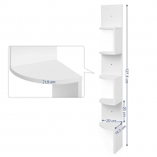 Nástenná polica Juny, 127 cm, biela - 6