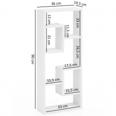 Nástěnná police Ella, 90 cm, bílá - 4