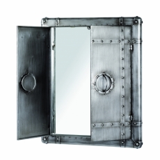 Nástěnná skříňka se zrcadlem Trident, 71 cm, antracitová - 1