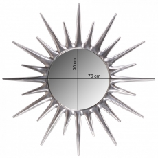 Nástěnné hliníkové zrcadlo Sunrise, 76 cm - 3