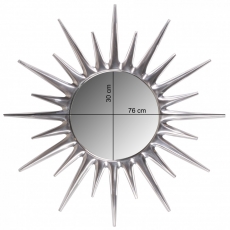 Nástenné hliníkové zrkadlo Sunrise, 76 cm - 3
