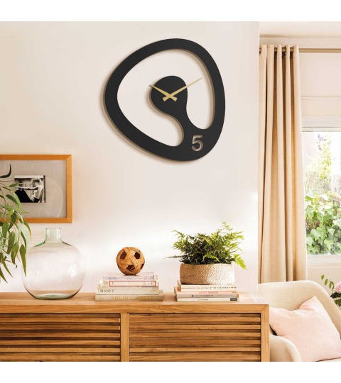 Nástěnné hodiny Amorph, 44 cm, černá