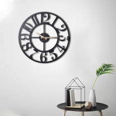 Nástěnné hodiny Circle, 50 cm, černá - 2