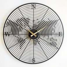 Nástěnné hodiny Coordinate, 49 cm, černá - 3