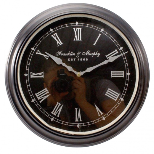 Nástenné hodiny Franklin, 36 cm čierna - 1
