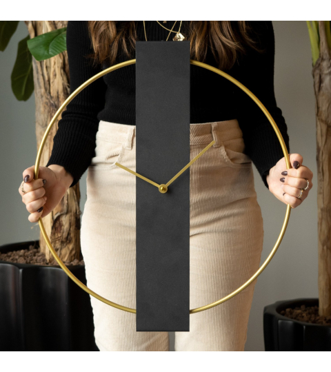 Nástěnné hodiny Future, 49 cm, černá