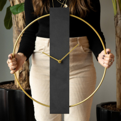 Nástenné hodiny Future, 49 cm, čierna
