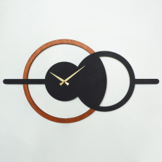 Nástěnné hodiny Geometric, 90 cm, černá - 2