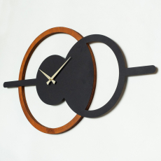 Nástenné hodiny Geometric, 90 cm, čierna - 3