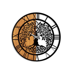 Nástenné hodiny Life Tree, 56 cm, hnedá - 5