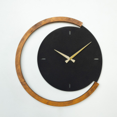 Nástěnné hodiny Moon, 48 cm, černá - 4