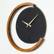 Nástěnné hodiny Moon, 48 cm, černá - 5