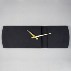 Nástěnné hodiny Origami, 49 cm, černá - 2