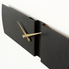 Nástěnné hodiny Origami, 49 cm, černá - 3