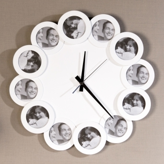 Nástěnné hodiny s fotkami Club, 42 cm