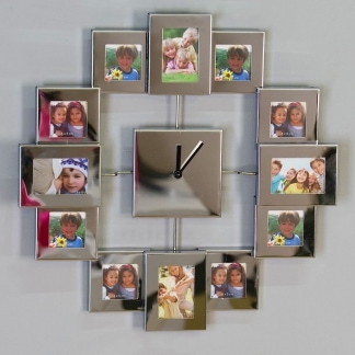 Nástěnné hodiny s rámečky Picture, 36 cm