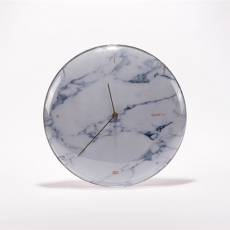 Nástěnné hodiny Skynda, 35 cm, bílý mramor - 1