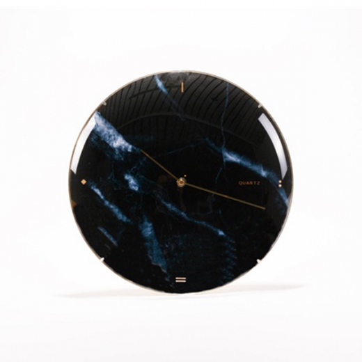 Nástenné hodiny Skynda, 35 cm, čierny mramor - 1