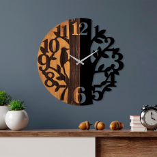 Nástěnné hodiny Tree, 56 cm, hnědá - 1